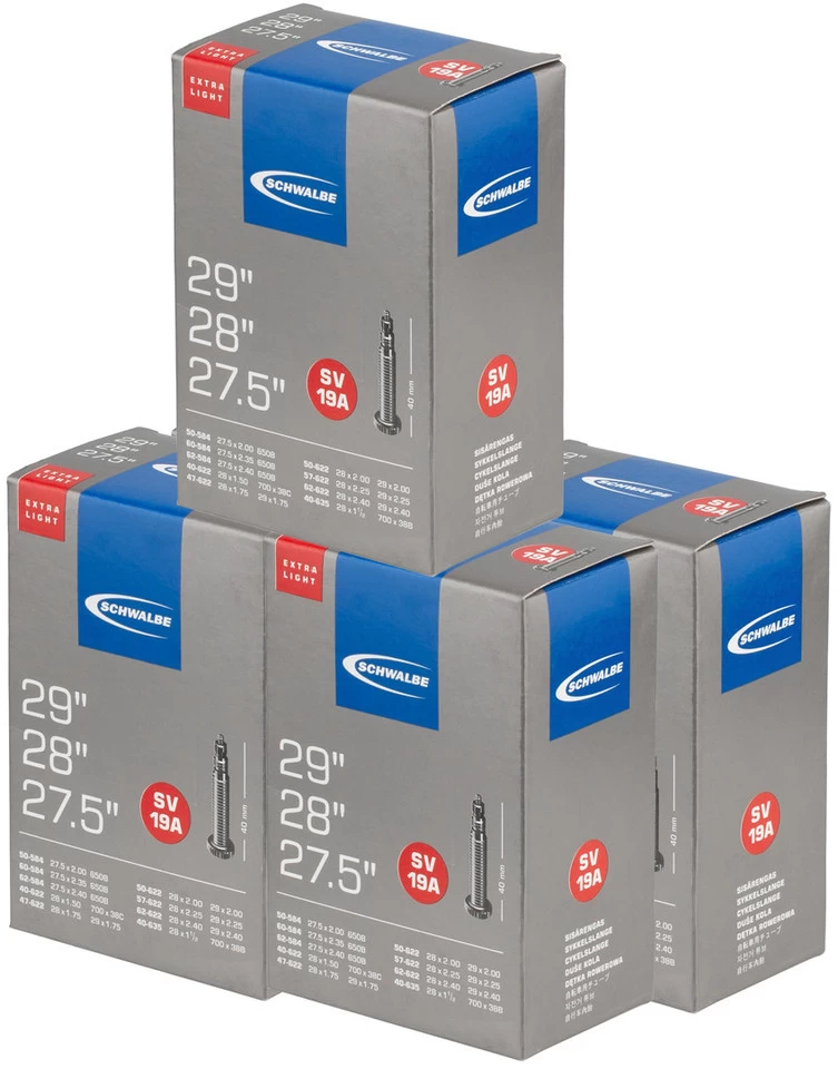 Schwalbe Chambre à Air 19A Extralight Pour 27,5" / 28" / 29" - 5 Pièces 3 Schwalbe Chambre à Air 19A Extralight Pour 27,5" / 28" / 29" - 5 Pièces