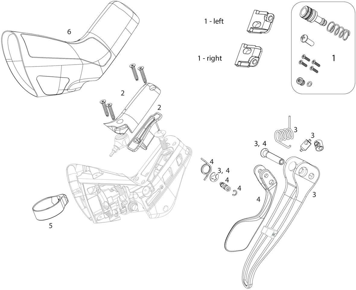 SRAM Pièces Levier Frein/Vitesses Red22B1/Force22 CX1/Rival22/700B1/HRD/HRR 3 SRAM Pièces Levier Frein/Vitesses Red22B1/Force22 CX1/Rival22/700B1/HRD/HRR