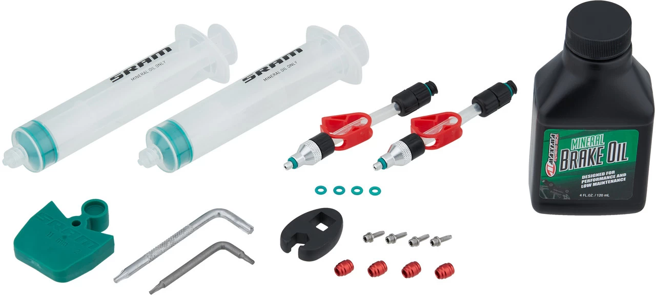 SRAM Kit De Purge Huile Minérale Avec Liquide De Frein Maxima 3 SRAM Kit De Purge Huile Minérale Avec Liquide De Frein Maxima